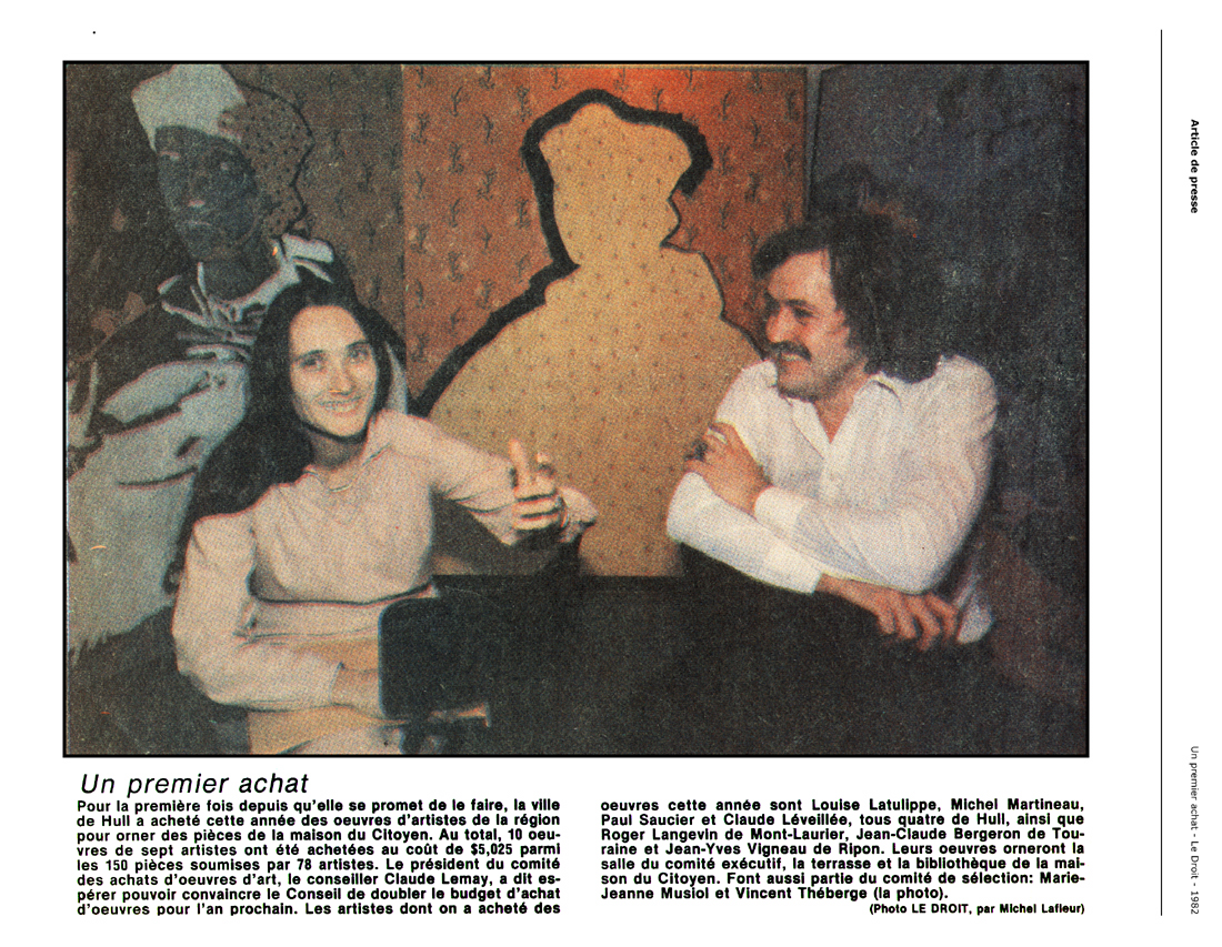 1982 — Le Droit — Un premier achat